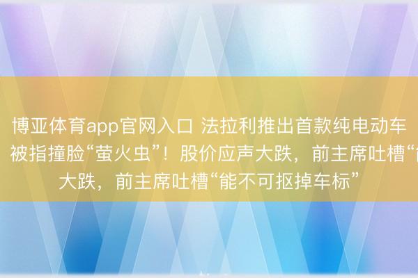 博亚体育app官网入口 法拉利推出首款纯电动车，订价435万元，被指撞脸“萤火虫”！股价应声大跌，前主席吐槽“能不可抠掉车标”