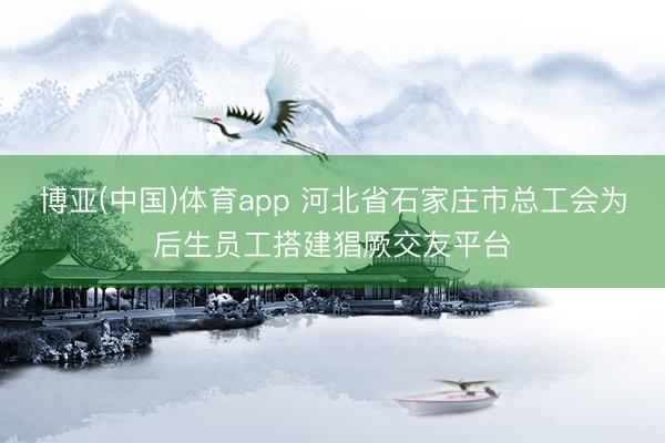 博亚(中国)体育app 河北省石家庄市总工会为后生员工搭建猖厥交友平台